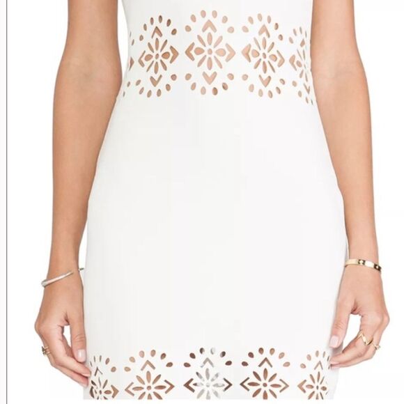 Lovers + Friends Stella Ivory Laser Cut‎ Dress -- L - Picture 4 of 16